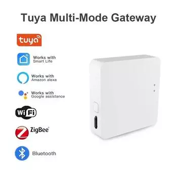 Tuya Multi Mode ZigBee Bluetooth Gateway Hub Беспроводная интеллектуальная бытовая техника Пульт дистанционного управления Мост Поддержка Alexa Google Home Bluetooth mode