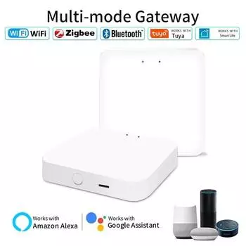 Tuya Multi Mode ZigBee Bluetooth Wi-Fi Gateway Hub Приложение для умной бытовой техники Пульт дистанционного управления Мост Поддержка Alexa Google Home 5V