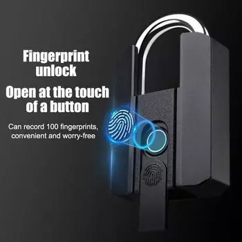 Tuya Smart Door Lock Fingerprint Bluetooth APP Keyless Electronic Smart Padlock Mini Bag Aleax Google Home TTLock Tuya чёрный