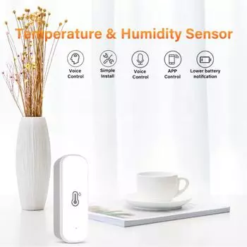 TUYA Smart Wifi Датчик температуры и влажности Внутренний домашний гигрометр Контроллер Мониторинг Беспроводная интеллектуальная жизнь