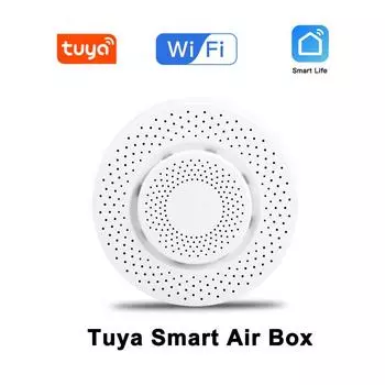 Tuya WiFi Smart Air Box Монитор качества воздуха Формальдегид VOC CO2 GAS Датчик температуры и влажности Связь с домашней сценой
