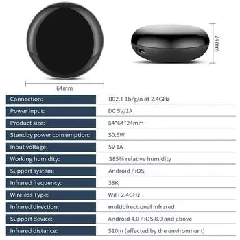 Tuya WiFi Smart Home ИК-пульт дистанционного управления DIY инфракрасный пульт дистанционного управления для кондиционера ВСЕ ТВ LG Smart Life Alexa Google Home