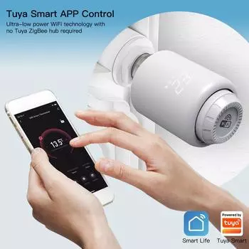 Tuya WiFi термостатические радиаторные клапаны интеллектуальное беспроводное приложение для мобильного телефона управление отоплением дома 1pcs