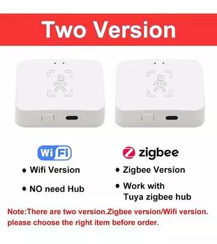 Tuya WiFi/ZigBee Детектор присутствия человека MmWave Радар PIR Датчик движения с датчиком освещенности и расстояния Монитор дыхания