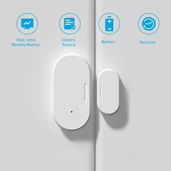 Tuya ZigBee Умный датчик двери окна и двери Детекторы открытия и закрытия Умный дом Безопасность Защита Сигнализация Система для Alexa Google