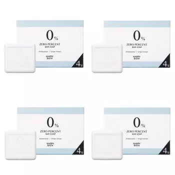 Happy Bath Zero Percent мыло 90 г*4 шт/8 шт 4Pcs