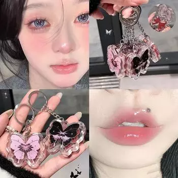 Твердый блеск для губ Butterfly, национальный продукт, макияж, простой зеркальный блеск, помада для студенческой вечеринки, справедливая цена, макияж