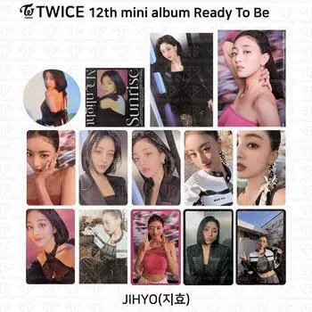 TWICE 12-й мини-альбом «Готов к работе» Фотокарточка Открытка-сообщение Плакат Открытка Jihyo POB Photocard - Ready ver