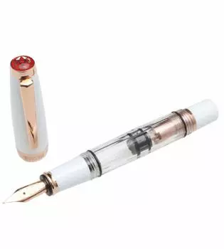 Twisbee Fountain Pen Diamond Mini White Rose Gold 2