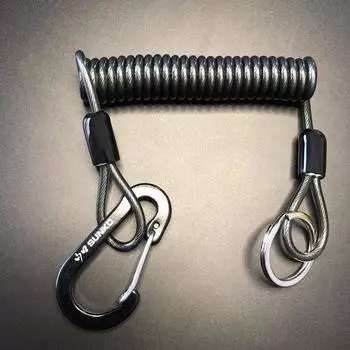 Twisted Retention Rope Fishing Coiled Lanyard Wire Spring Rope Fishing Lanyard Fishing Missed Rope 1.2m
