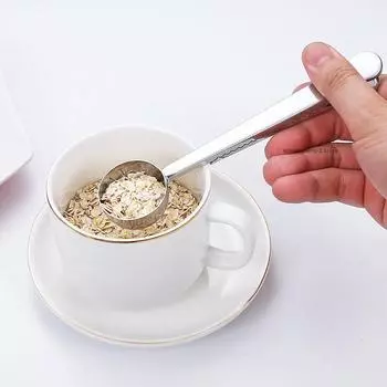 Two-in-one Coffees Accessories Stainless Steel Milk Powder Coffeeware Teaware Flour Sealing Spoon for You Spoons Home Garden золотой
