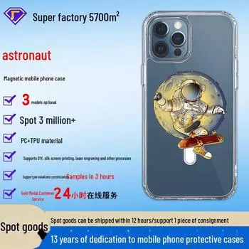 Two-in-One Magnetic iPhone 14, 12, 11, XR, Apple 15 Pro Max Mobile Phone Case with Space Cool Play Design iPhone 15 Plus (6.7 )