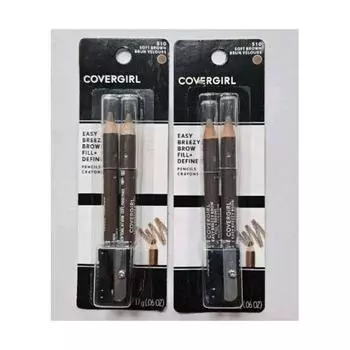 Два новых карандаша для бровей CoverGirl Eyebrow Eyemakers и набора точилок #510 Мягко-коричневый 721933, 1 штука