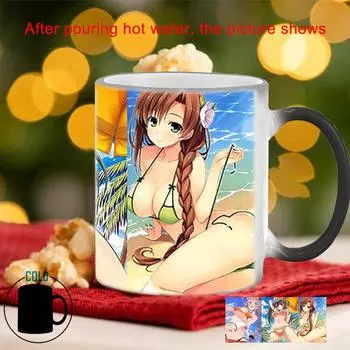 Творческая кружка, меняющая цвет, Sunshine Beauty BSKT-145 Kawaii Cup Керамические кофейные чашки Оптовая продажа фарфоровых кружек Бесплатная доставка Аниме 301-400ml