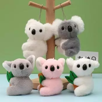 Творческая мягкая игрушка коала брелки милый мультфильм плюшевая коала интересные брелки украшения для девочек школьный ранец
