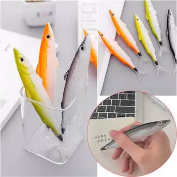 Творческая шариковая ручка Ocean Fish 0,5 мм, милые забавные студенческие тетради для письма, офисные канцелярские принадлежности, школьные принадлежности, подарок зелёный