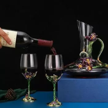 Творческий эмалированный бокал Iris Glass, фужеры для шампанского, хрустальный подарок на вечеринку, бокал для тостов, хрустальный юбилей, уникальная кружка A(301-400ml)