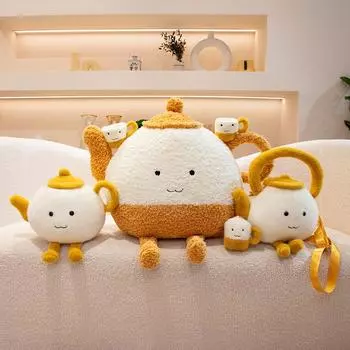 Творческий чайник плюшевые игрушки милый и уникальный I People Fun Macaron кукла подарок чашка тряпичная кукла 28*25cm