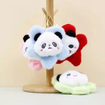 Творческий мультфильм цветок питомец плюшевый кот овечка кукла брелок милый цветок панда кролик животное брелок женская сумка кулон подарок 12cm зелёный