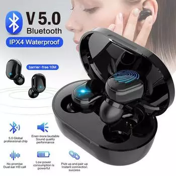 TWS Беспроводные Bluetooth-наушники Bluetooth-стереогарнитура для Xiaomi Redmi с шумоподавлением для Huawei Samsung IPhone Все смартфоны