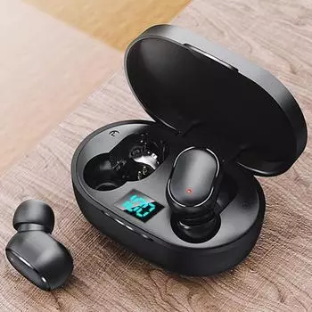 TWS Беспроводные Bluetooth-наушники Игровые наушники Светодиодный дисплей Шумоподавление Наушники-вкладыши Гарнитура с микрофоном белый