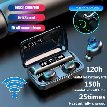TWS Беспроводные наушники Bluetooth Стерео Беспроводные наушники Водонепроницаемые спортивные наушники-вкладыши Гарнитура с микрофоном Зарядный чехол для Xiaomi