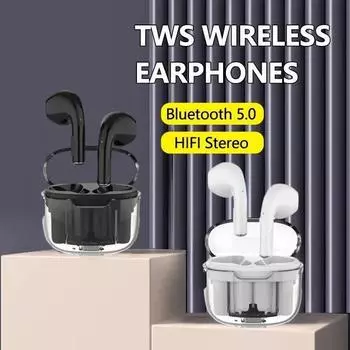 TWS Беспроводные наушники Fone Bluetooth Наушники Микрофоны-вкладыши Наушники-вкладыши Спортивная гарнитура белый