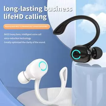 TWS беспроводные наушники спортивные наушники Bluetooth 5.2 наушники гарнитура с микрофоном для iPhone Samsung Xiaomi смартфон белый