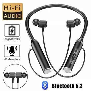 TWS Bluetooth 5.0 Наушники с шейным ремешком Беспроводные магнитные спортивные водонепроницаемые наушники Blutooth-гарнитура