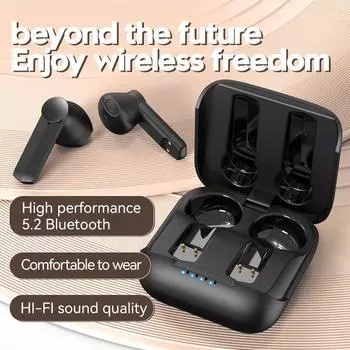 TWS Bluetooth 5.2 Гарнитура-вкладыши с сенсорным управлением Стереозвуковая гарнитура Беспроводные Bluetooth Спортивные бизнес-наушники