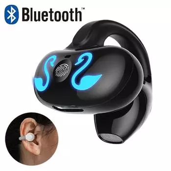 TWS Bluetooth 5,3 наушники с одним ухом-клипсой Hi-Fi стерео спортивные наушники беспроводные наушники с микрофоном