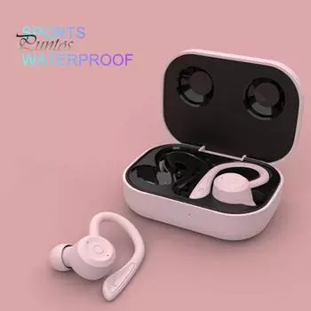 TWS Bluetooth-совместимый 5.1 IPX6 водонепроницаемый зарядный бокс беспроводные наушники с ушным крючком наушники-вкладыши спортивная гарнитура для Android чёрный