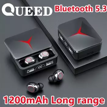 TWS Fone Bluetooth Fools Trings Офисные беспроводные наушники HD-экран Наушники с подвижной крышкой Спортивные наборы с микрофоном чёрный