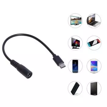 Кабель питания типа C - DC DC 5,5 x 2,1 мм Female - USB-C Plug 5 В Кабель для зарядки роутера ноутбука динамика модема светодиода