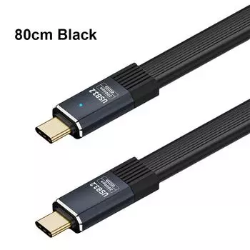 Type C To USB C Cable PD 100W Fast Charging 20Gbps Charger Wire Cord USB Type C Cable for iPhone 15 MacBook MateBook Samsung S21 80CM жёлтый