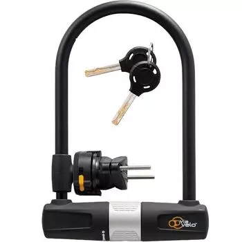 U-образный замок для велосипеда — Via Velo Bike Lock U-образный замок для тяжелых условий эксплуатации | U-образная скоба 14 мм с монтажным кронштейном для шоссейного велосипеда, горный велосипед, складной электрический велосипед
