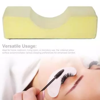U-shaped Eyelash Pillow Memory Cotton Fabric Washable Neck Protection Zone Design Promotes жёлтый