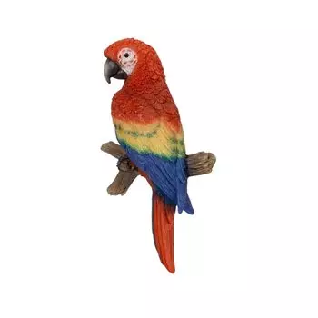 Ubia Red Macaw Magnet 5 x x Doll Figurine Ornament Animal Garden Decoration Bird H23316 1.7 9.5cm