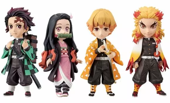 Убийца демонов: Коллекционные фигурки Kimetsu no Yaiba World, набор из 4 фигурок Танджиро Незуко Зеницу Ренгоку Анджуро