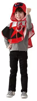 Uchu Sentai Kyuranger Shishi Red Transformation Cloak Costume Accessory Boys красный