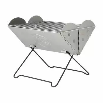 Uco Outdoor Camping Fire Stand Flat Pack Portable Grill Fire Pit со специальным футляром для хранения, японская нержавеющая сталь 27175 и [оригинальный продукт]