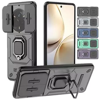 Ударопрочный чехол Armor для Realme 14 Pro+ 5G Realme 13 Pro Plus защитный чехол кольцо магнитная подставка держатель Coque Fundas Capa Realme 14 Pro 5G чёрный