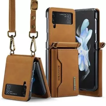 Ударопрочный кожаный чехол с функцией кошелька для Samsung Galaxy Z Flip 5 5G Flip4 Flip5 Flip3 Flip 4 3 слота для карт чехол для мобильного телефона for Samsung Z Flip 5