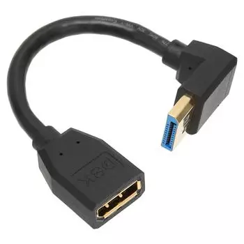 Удлинительный кабель Displayport DP1.4 версии 90 градусов Displayport Male to Female удлинительный адаптер