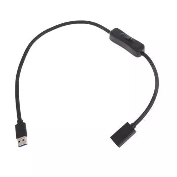 Удлинительный кабель USB3.0 длиной 52 см с поддержкой передачи данных и переключателями, удлинительный кабель типа «папа-мама», линия передачи данных