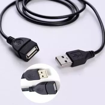 Удлинительный кабель USB 2.0, 1 м, штекер-мама, провод синхронизации данных, разъем адаптера шнура