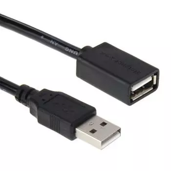 Удлинительный кабель USB 2.0 AM-AF, длина: 2,5м(черный) чёрный