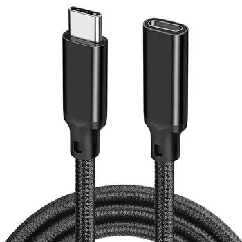 Удлинительный кабель USB Type C 3.2 4K@60 Гц видеовыход/240 Вт PD быстрая зарядка/20 Гбит/с высокоскоростная передача данных сверхпрочный нейлоновый оплетка USB type C