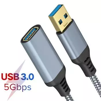 Удлинительный USB-кабель Кабель USB3.0 Кабель USB «папа-мама» Кабель высокоскоростной передачи данных black-3m