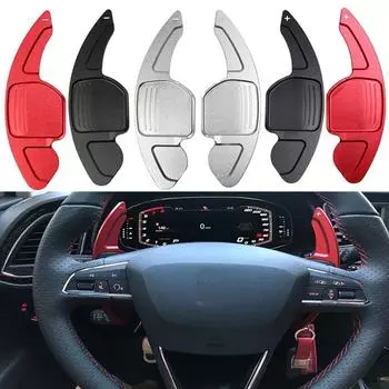 Удлинитель подрулевого переключателя для Seat Leon Cupra 5F Ibiza 6F Arona Ateca Leon ST Alhambra, алюминиевый подрулевой переключатель серебряный